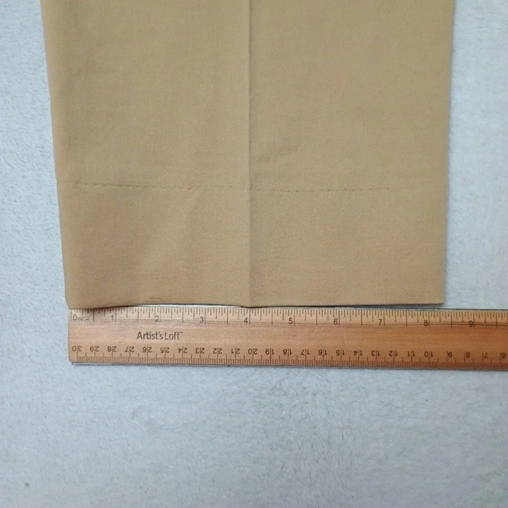 Paul Stuart Pants Men 38x30 Beige Dress Straight Flat Hartford Cotton Spandex